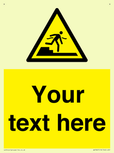 Custom warning Submerged step or steps